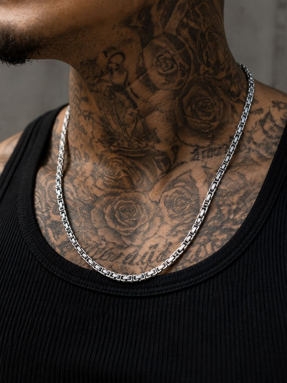 Stainless Steel Byzantine Chain Necklace